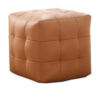 LXYAYY Pouf Pouf Quadrato in Pelle Morbida in nanofibra ottomana con Cuscino da Pavimento per Sgabello da Divano con Cerniera per Soggiorno Camera da Letto(Orange,Large)