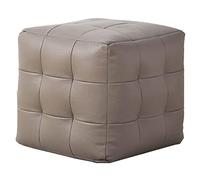 LXYAYY Pouf Pouf Quadrato in Pelle Morbida in nanofibra ottomana con Cuscino da Pavimento per Sgabello da Divano con Cerniera per Soggiorno Camera da Letto(Grey,Small)