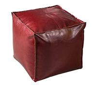 LXYAYY Pouf Quadrati in Pelle Artificiale Piccolo Sgabello ottomano Poggiapiedi Poggiapiedi Cuscino da Pavimento Pouf ottomano Sgabello per Divano 45X45x45cm(Red)