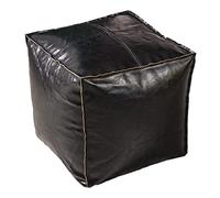 LXYAYY Pouf Quadrati in Pelle Artificiale Piccolo Sgabello ottomano Poggiapiedi Poggiapiedi Cuscino da Pavimento Pouf ottomano Sgabello per Divano 45X45x45cm(Black)