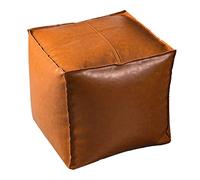 LXYAYY Pouf Quadrati in Pelle Artificiale Piccolo Sgabello ottomano Poggiapiedi Poggiapiedi Cuscino da Pavimento Pouf ottomano Sgabello per Divano 45X45x45cm(Orange)
