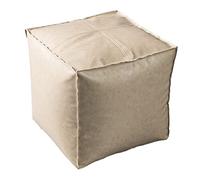 LXYAYY Pouf Quadrati in Pelle Artificiale Piccolo Sgabello ottomano Poggiapiedi Poggiapiedi Cuscino da Pavimento Pouf ottomano Sgabello per Divano 45X45x45cm(Beige)