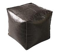 LXYAYY Pouf Quadrati in Pelle Artificiale Piccolo Sgabello ottomano Poggiapiedi Poggiapiedi Cuscino da Pavimento Pouf ottomano Sgabello per Divano 45X45x45cm(Dark Gray)