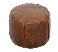 LXYAYY Pouf Quadrato Stampato Piccolo Pouf Pouf in Ecopelle Pouf Pouf da Pavimento Poggiapiedi Poggiapiedi 53X53x38cm(Brown)