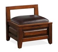 LXYAYY Pouf Sgabello Piccolo in Pelle con Contenitore per Schienale Sgabelli per Pouf Sgabello per Divano Pouf con Contenitore per Soggiorno 41X37x41,5 cm(Brown)