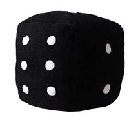 LXYAYY Sgabello a cubo Creativo ottomano Pouf in Tessuto di Lana di Agnello Finto Pouf da Terra Sgabello Pouf poggiapiedi Pouf ottomano per Soggiorno 40X40x40cm(Black)