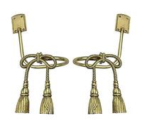 LXYAYY Supporti per Tende con Fiocco, Una Coppia di fermatenda in Metallo e Ottone, Supporti per Tende da Parete, Ganci per Tende per Decorazioni domestiche