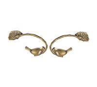 LXYAYY Supporti per Tende da Parete Fermatenda per Tende in Metallo Fermatenda Decorativo per tendaggi Set di 2 Rame, 18 * 18 * 5 cm, Oro