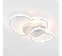 LXYST Cute Heart Shaped Creative Children's Room Iron Lamp Body Acrylic Lampshade 3000-6000K LED Ceiling Light Fixture Decorative Recessed Dimmable Chandelier for Bathro