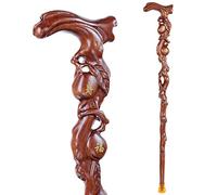 LXYST Disabili Anziani Lightweight Non Slip Canne Massiccio, Uomini e Donne Che camminano in Legno a Piedi da Alpinismo stampella