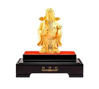 LXYST Feng Shui Table Statue God of Wealth Interior Hishicrafts Fortune And Good Luck Geomantic Omenning Ornaments with Base Buddha Decoration (Dimensione: l)