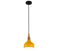 LXYST Lampada Colori Nordico, Luce soffitto Filo Multicolore, tonalità Sospensione Tavolo da Pranzo a Testa Singola, corridoio del lavello dell'isola Cucina lampadario Minimalista (Giallo)