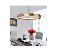 LXYST lampadario Minimalista Acrilico Oro Moderno Soggiorno e Sala Pranzo Calda Lampada soffitto Bianca da 60 cm Luce Naturale Decorazione per la casa Elegante