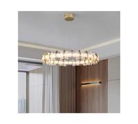 LXYST lampadario Minimalista Ciondolo a Acrilico Oro Moderno Soggiorno e Sala Pranzo Bianca da 60 cm Dispositivo di Decorazione per la casa Elegante.