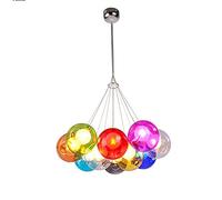 LXYST Lampadario Moderno Ciondolo pallo in a Bolle di Vetro Scale Camera da Letto per Bambini Ristorante Soggiorno Altezza Regolabile cm Minimalista Creativo g4 Lampadina 10 Teste