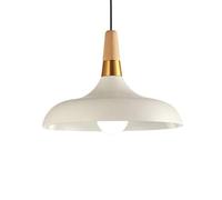 LXYST Lampadario Moderno, Paralume Metallo Opaco con Legno di Quercia e Finitura in Ferro, Sospensione nordica, Base Lampada a soffitto Industriale Regolabile per Sala Pranzo, Isola da Cucina,