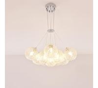 LXYST Lampadella Bolla Coste Costine di Vetro Costola Luminoso Lampada a Sospensione Moderno lampadario in entrata Leggera per la Camera Letto Pranzo Armadio da cucina/10 Luce