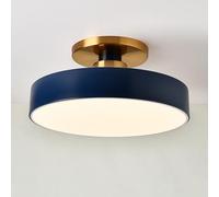 LXYST LED Lamp Round Semi Flush Mount Light 3 Color Mode Hallway Lighting Fixture, Circle Chandeliers for Living Room Bedroom Entryway Close to Ceiling Lights/Blue/Dia30Cm