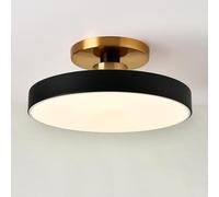 LXYST LED Lamp Round Semi Flush Mount Light 3 Color Mode Hallway Lighting Fixture, Circle Chandeliers for Living Room Bedroom Entryway Close to Ceiling Lights/K/Dia40Cm