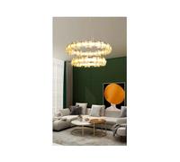 LXYST LEGGIO ROULD Acrilico LAMONO DESIGNO Gold Minimalista per Soggiorno e Sala da Pranzo Luce a soffitto Caldo (CD60CM White AD60)