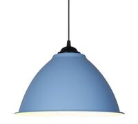 LXYST Luce con soffitto Filo, lampadario Personalizzato Testa Singola, Semplice Lampada Sospensione in Metallo a Cupola per Ristorante, Sala Pranzo, Camera da Letto, Cucina, Bar Compatibile (Blu, 35