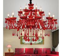 LXYST Luxury European Crystal Pendant lampadario per Soggiorno Ristorante Hotel Villa Staircase Duplex Building Funzione (18 luci)