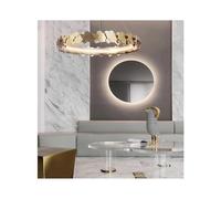 LXYST Moderno Ciondolo Luce Rotonda lampadario Acrilico Oro Minimalista per Soggiorno Sala da Pranzo Bianca Calda (CD cm) e apparecchio a soffitto Elegante