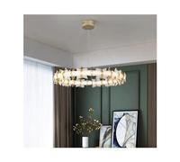LXYST Moderno Pendente acrilica in Oro Rotonde Lampada a soffitto Minimalista per Soggiorno Sala da Pranzo Bianca Calda (CD60cm) e Fresco (AD60CM)