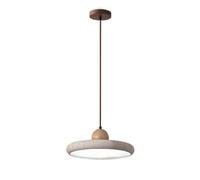 LXYST Natural Stone Pendant a Sospensione in Pietra Grotta Rotonda, lampadario di Legno Nordico per l'isola della Cucina, 28 W Giappone Giordino Appesa Light (Luce Calda da 3000k