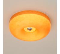 LXYST Nordic Glass Flush Mount Light Round Small Chandelier Lamp Hallway Lighting Fixture 3 Color Mode Close to Ceiling Lights for Kitchen Dining Room Bedroom Entryway/Orange/Dia40