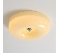 LXYST Nordic Glass Flush Mount Light Round Small Chandelier Lamp Hallway Lighting Fixture 3 Color Mode Close to Ceiling Lights for Kitchen Dining Room Bedroom Entryway/Beige/Dia32C
