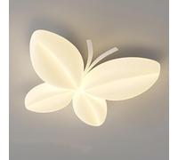 LXYST Nordic Pink Butterfly Flush Mount Bedroom Light Creativity Kindergarten Ceiling Lamp Minimalist Hallway Chandelier Home Decoration for Aisle Stairs Nursery Children's Room/White