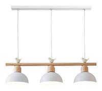 LXYST Pendenteleche da Sellaio di Legno con Luce e Shade Metal da Sala da Pranzo, Salone o Stanza da Rifiata - 80x26x100 cm Lampada da Sala da Pranzo Moderna a Luce per Stagione o Stanza da Rifiata