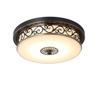 LXYST Retro Light Round Flush Mount Lamp LED Chandelier Lighting, Vintage Close to Ceiling Lights for Living Room Bedroom Hallway Home Decor/Dia40Cm