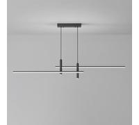 LXYST Scandinavian Liner Chandelier for Dining Room And Living Room Stylish Ceiling Light with Spotlights