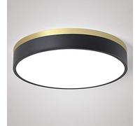 LXYST Thin LED Nordic Round Solid Wood Remote Dimming Ceiling Light for Living Room Home Decoration