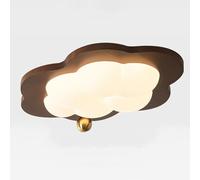 LXYST Wabi-Sabi Lamp 36W Dimmable LED Chandelier Close to Fixture Acrylic+Wood+Iron Classical Decorative Flush Mount Ceiling Light for Hallway Entryway