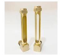 LXYTT Indicatore di Livello del Liquido Dell'olio in Ottone A Forma di L con Filettatura Maschio 1/4 "3/8" 1/2 "BSP - Due Finestre 1 PC(Two Window 3/8",80mm)