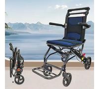 LY Sedia a rotelle - Sedia da trasporto portatile in alluminio for imbarco e viaggio(02)