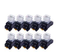 LY3NJ HH63P Relè intermedio 10A elettromagnetico AC/DC12V24V110V220V380V con 11 pin + base PTF11A 10 pezzi(AC380V)