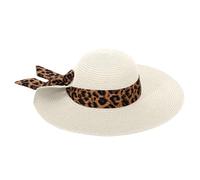 LY4U Cappelli da Sole da Donna UPF 50, Cappello di Paglia Affascinante da Donna, Cappello da Spiaggia Estivo per Ragazza, Cappello da Viaggio Pieghevole