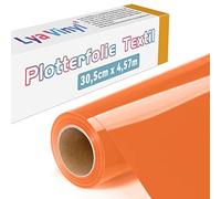 Lya Vinyl Arancia termovinile per tessuti, 30,5 cm x 457,5 cm, termovinile per Cricut e Cammeo, tessuti t-shirt, abbigliamento, cappelli