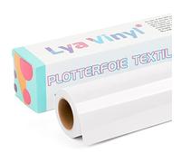Lya Vinyl Bianco termovinile per tessuti, 30,5 cm x 305 cm, termovinile per Cricut e Cammeo, vinile termoadesivo per tessuti Cricut per t-shirt, abbigliamento, cappelli