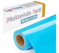 Lya Vinyl Blu Termovinile per Tessuti, 30,5 cm x 457,5 cm, Termovinile per Cricut e Cammeo, Tessuti T-Shirt e Abbigliamento, Cappelli