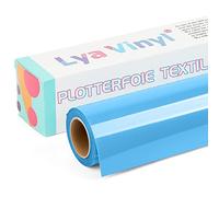 Lya Vinyl Pellicola per plotter in tessuto, 30,5 × 305 cm, blu lago, flessibile, plotter per Cricut e Silhouette Cameo, pellicola tessile plotter per tessuti e magliette fai da te