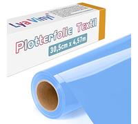 Lya Vinyl Pellicola per plotter in tessuto, 30,5 × 457,5 cm, cielo, blu, flessibile, plotter per Cricut e Silhouette Cameo, pellicola tessile plotter per tessuti e magliette fai da te