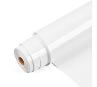 Lya Vinyl Pellicola per plotter in tessuto, 30,5 cm x 600 cm, per Cricut e Silhouette Cameo, vinile a trasferimento termico per tessuti, pellicola di ferro per tessuti e magliette fai da te (bianco)
