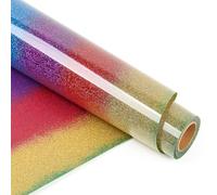 Lya Vinyl Pellicola per plotter, in tessuto, con glitter, flessibile, per cricut, silhouette cameo, pellicola per plotter fai da te, tessuto