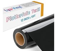 Lya Vinyl Pellicola per plotter tessuto, 30,5 × 457,5 cm, colore nero, per Cricut e Silhouette Cameo