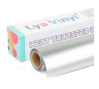 Lya Vinyl Rotolo di vinile a trasferimento termico, 30,5 cm x 3 m, colore argento, per Cricut, Silhouette Cameo, HTV di alta qualità per vestiti, borse, scarpe e altri tessuti fai da te